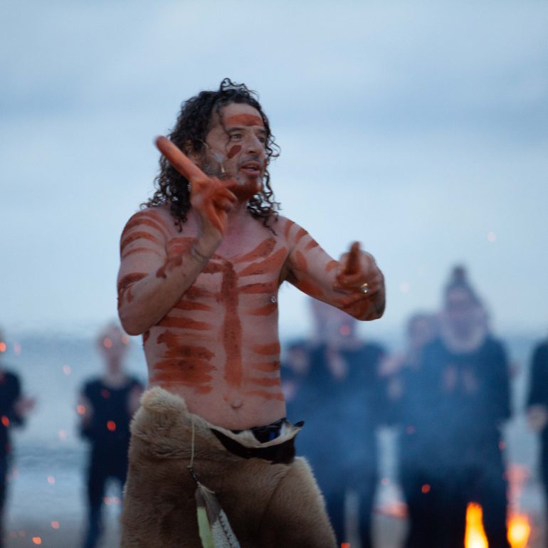 David Gough in mapali, opening Ten Days on the Island Festival in 2021